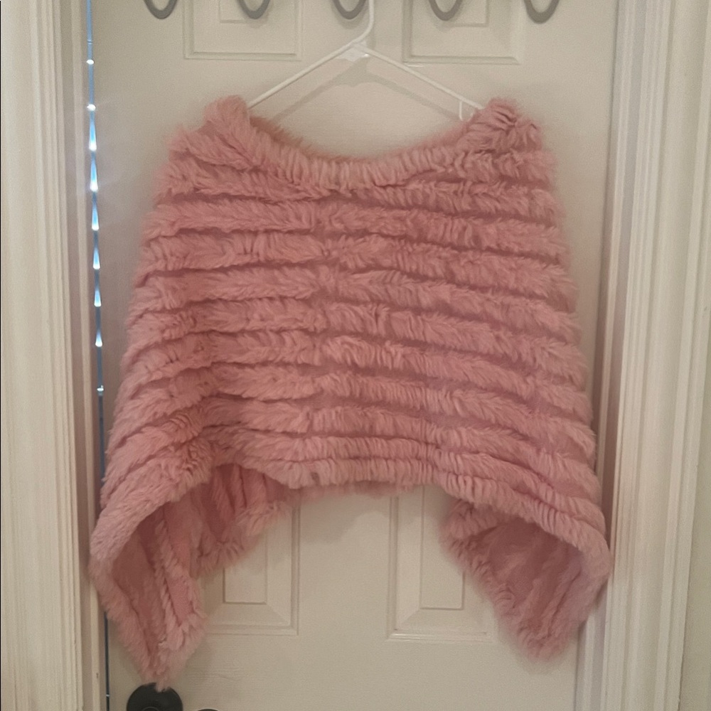 Pink Faux Fur Women Skirt